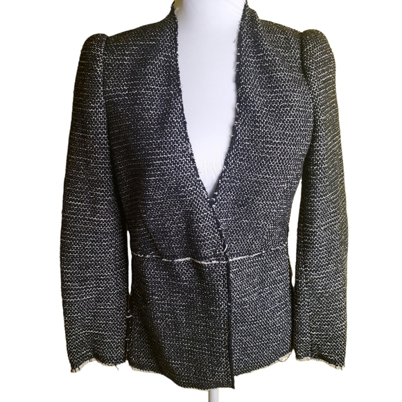 Rebecca Taylor Tweed Blazer Size 4 - Picture 1 of 9